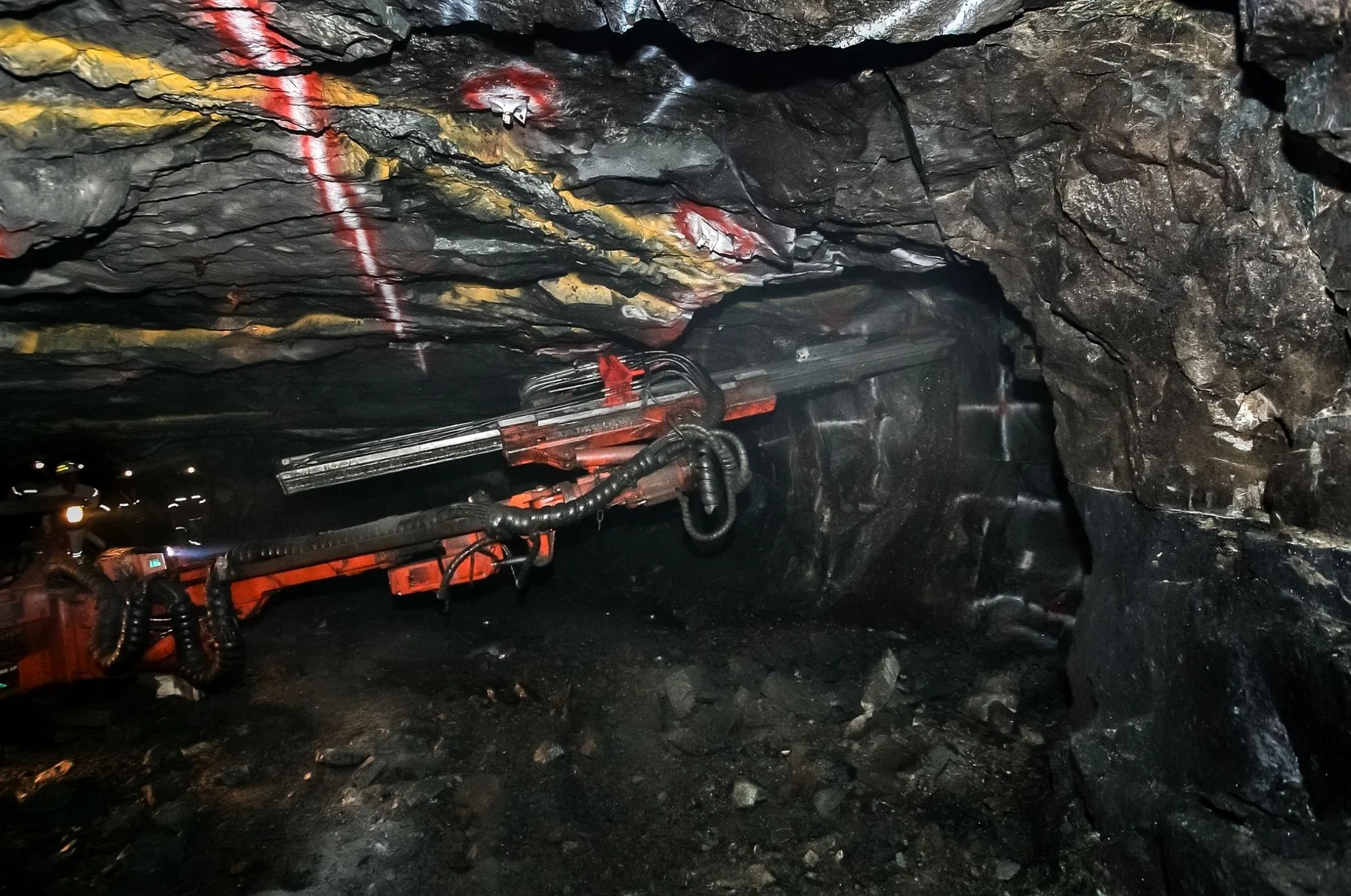 Mining machine underground